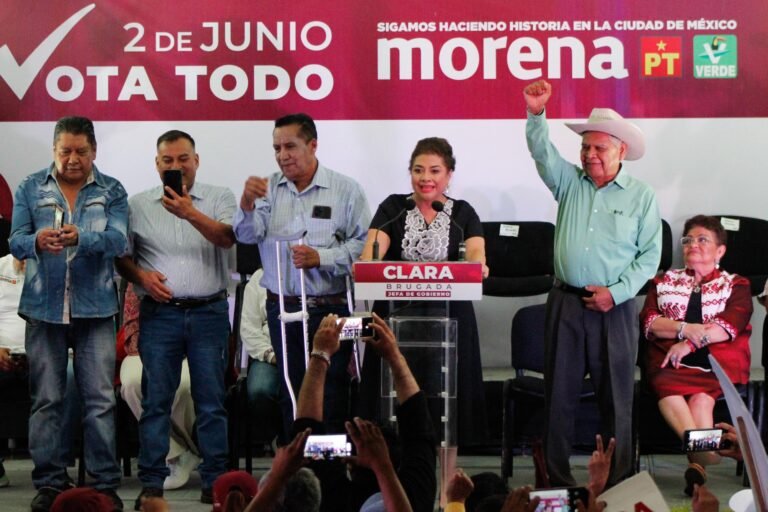 Clara Brugada llamó a no vender su voto a la derecha
