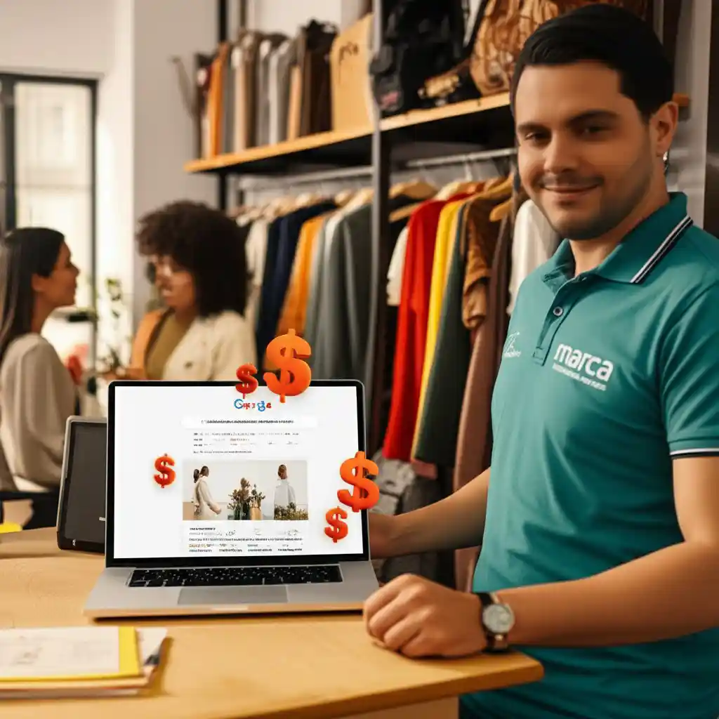 ¿Tu web no aparece en Google? 2 Emprendedor feliz viendo su web posicionada en Google con resultados y ventas