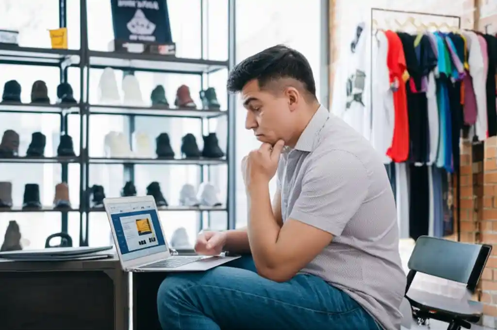 ❗Por qué tu sitio web no está funcionando (aunque creas que está bien) 1 sitio web no está funcionando dueño preocupado sin ventas en su tienda 02